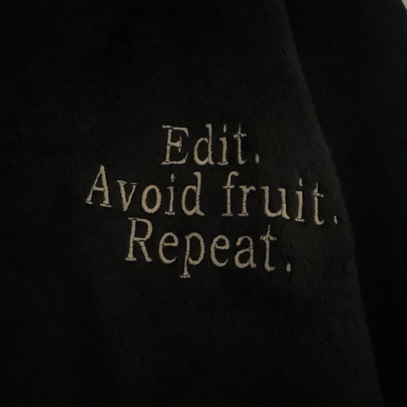 Port Authority Mountain Lodge Wearable Blanket OS Black Edit Avoid Fruits Repeat - Picture 3 of 11